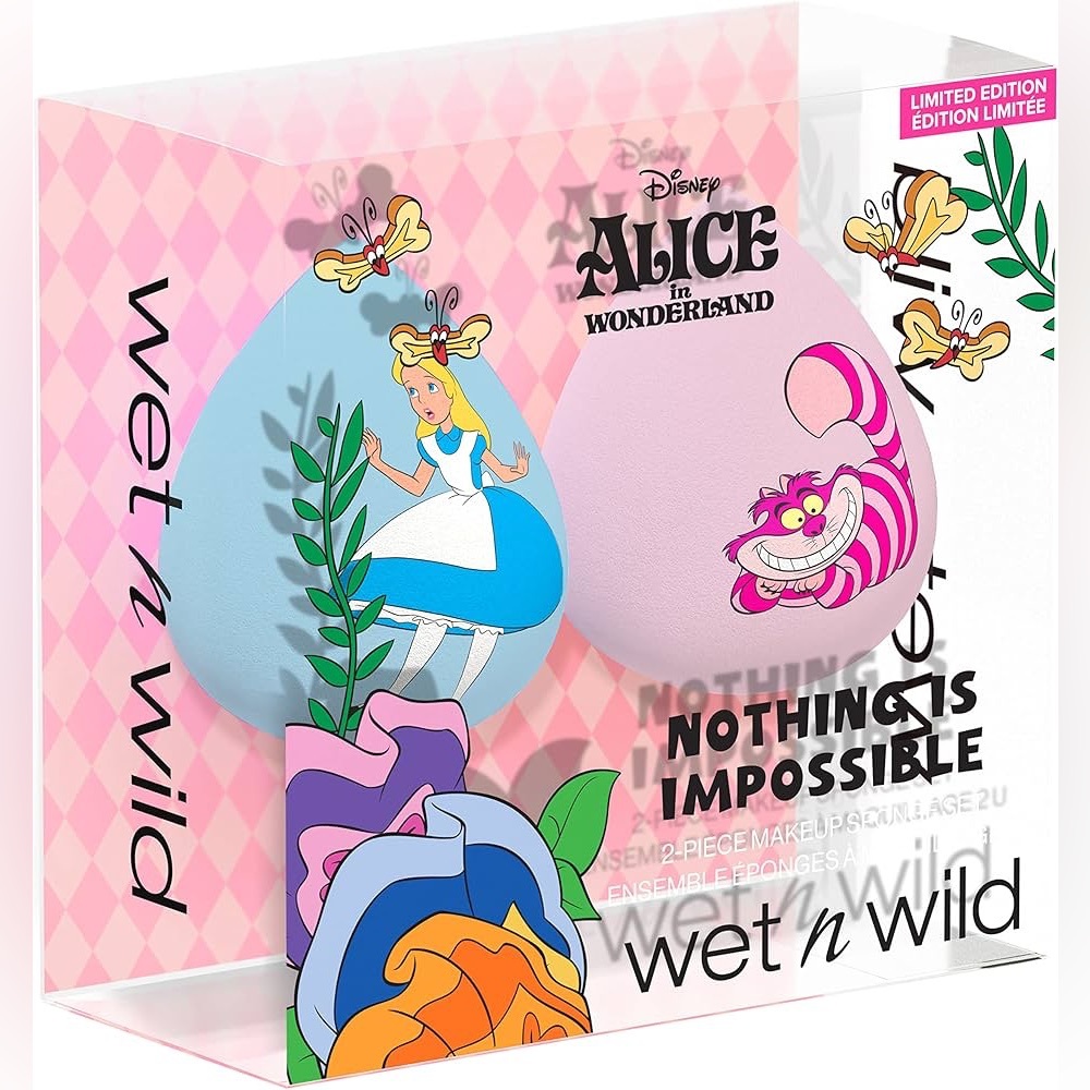 Alice in Wonderland Sponge 2-Piece Makeup Sponge Set NWT